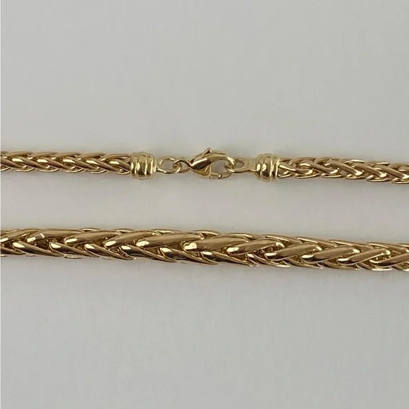 Elegant 14K Graduated Wheat Necklace - Picture 8 of 8